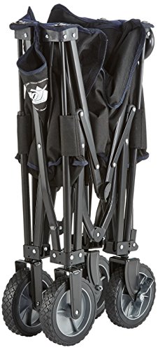 10T Foldy Trolley XXL Bollerwagen bis 50 kg Strandwagen mit Bremse faltbarer Handwagen Kinderwagen inkl. Einlegeboden Zugstange mit Rund-Griff und Transport-Tasche - 4