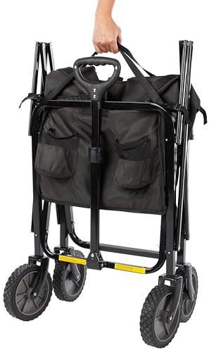 Zusammengeklappter Amazon Basics Bollerwagen