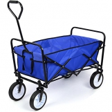 HOMFA Bollerwagen Transportwagen Handwagen Transportkarre faltbar Gartenwagen Gerätewagen 83x53x63cm bis 80 Kg 360° drehbar (Blue) - 1