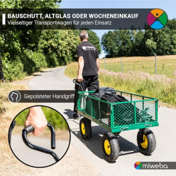 Miweba MB-700 Bollerwagen auf einem Feldweb