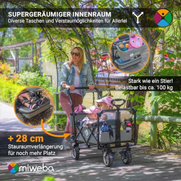 Miweba MB-20 Faltbarer Bollerwagen im Einsatz