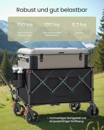 Vollbepackter SONGMICS Handwagen